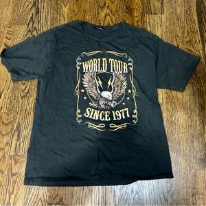 Zutter Black Graphic World Tour T-Shirt size small